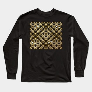 Asian Gold and Black Bees Long Sleeve T-Shirt